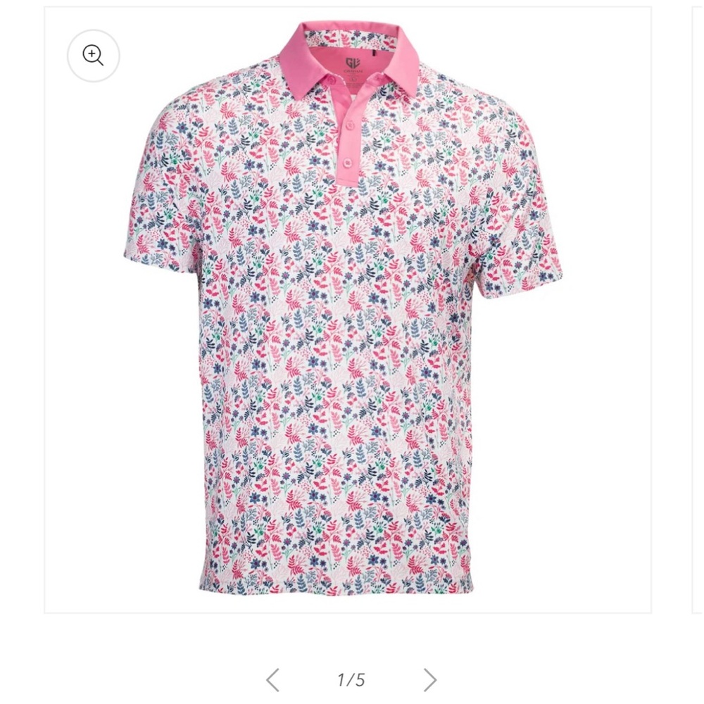 Graham Luxe - Winter Flower Golf Polo Shirt